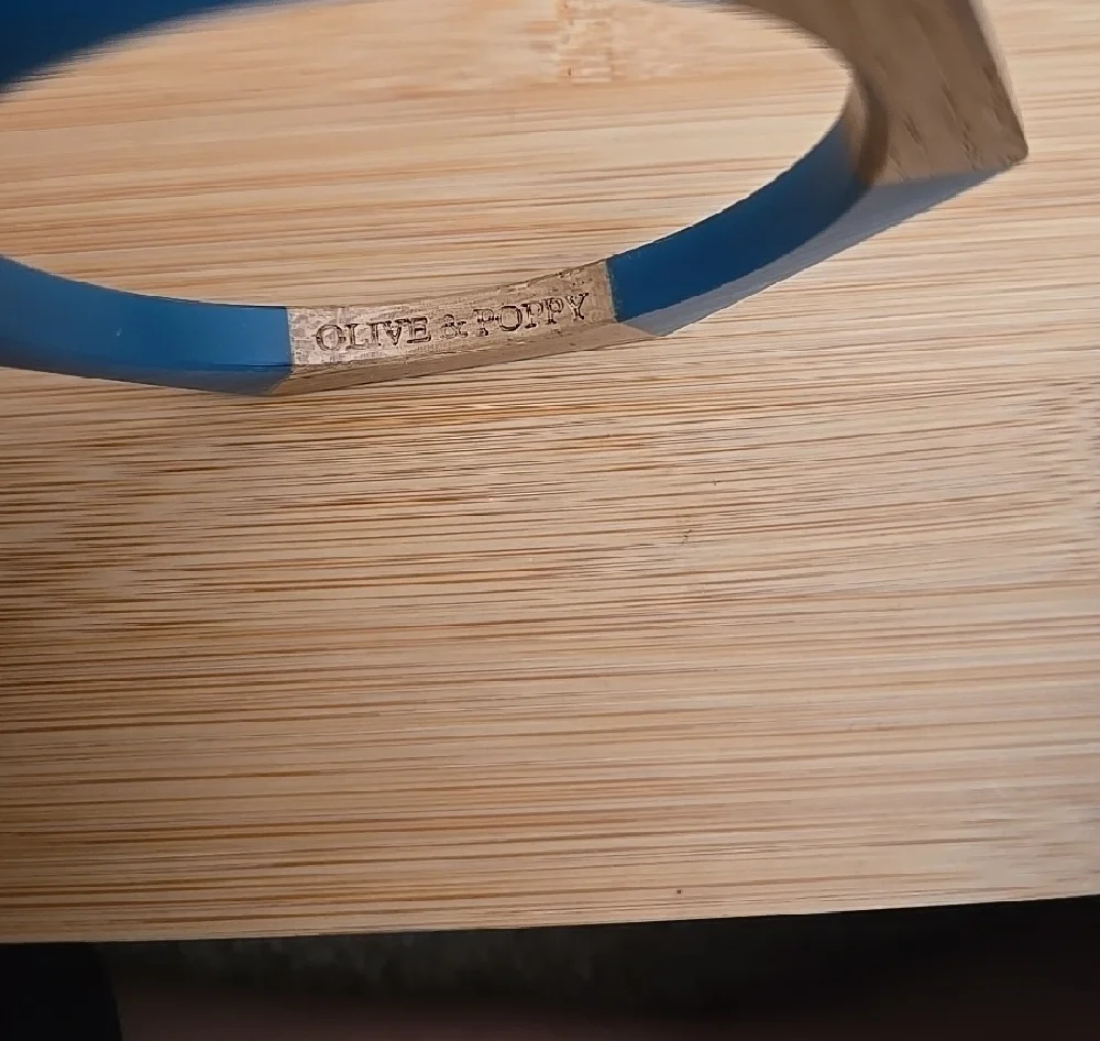 Blue and Brown Wearable Tech Bracelet